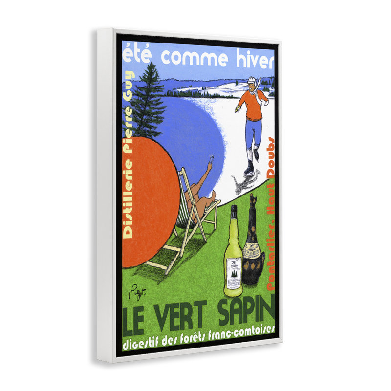 «Summer & Winter Distillery», art de la giclée par Jean-Pierre Got, Giclée encadrée blanc bord de mer, H 18 po x l 12 po