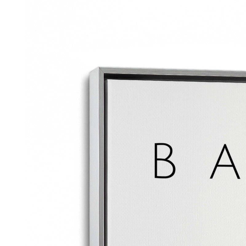 Impression sur toile Bauhaus, Cadre flottant en chrome poli, H 48,75 po x l 32,75 po x P 1,75 po