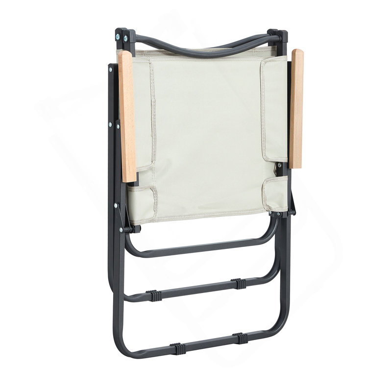 Chaise pliante d'extérieur 2 pièces pour le camping intérieur, extérieur, pique-nique, plage, cour, barbecue, fête, patio, beige
