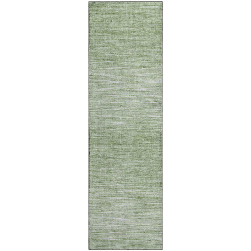 Premium Machine Washable Prisco Aloe Rug, Runner 2'3" x 7'6"