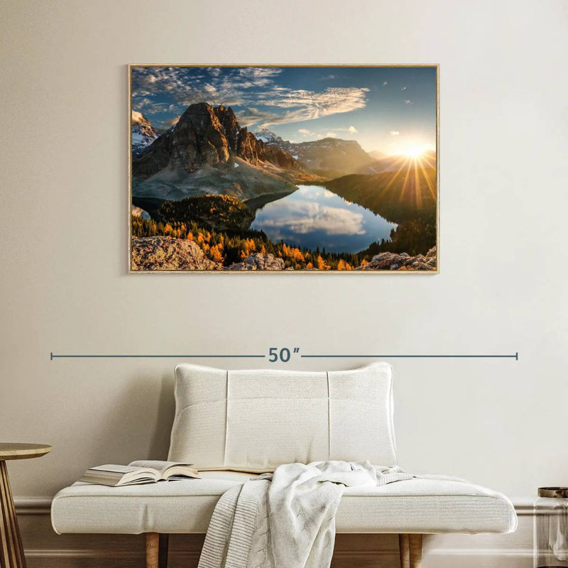 Lac Magog, Cadre flottant en bois naturel, 40 po x 27 po
