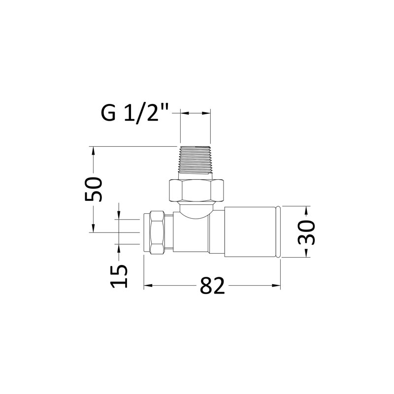 Modern Vertical Radiator Valve