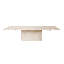Table basse intérieure / extérieure en pierre véritable travertin - calcaire travertin, très grand 54 po