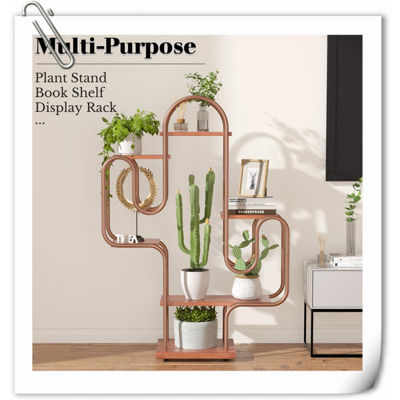 Cactus Palaiseur, étagère d'angle pour plantes d'intérieur, Or