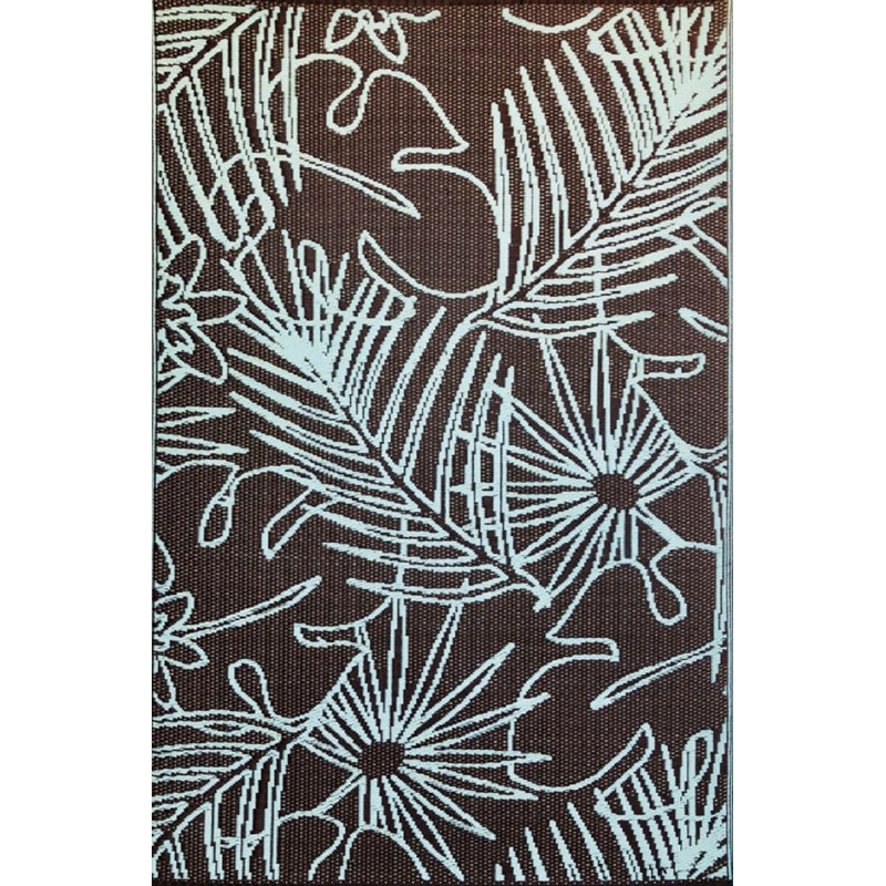 Floral Indoor / Outdoor Rug, Rectangle 6' x 9'
