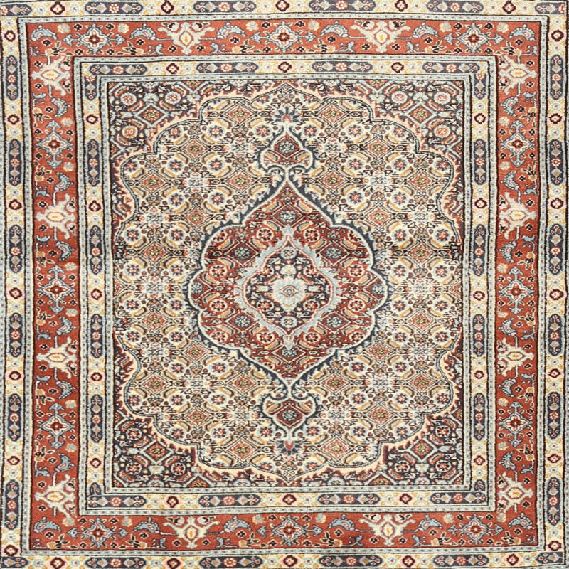 Tapis oriental beige, Rond 7 pi