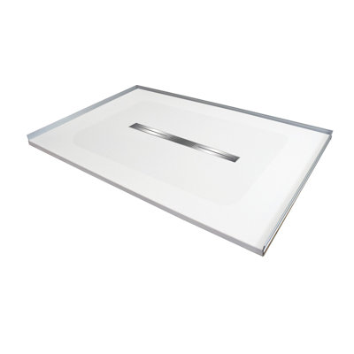 Transolid Trimslate 48-in x 36-in Zero Threshold Shower Base with Centre Drain