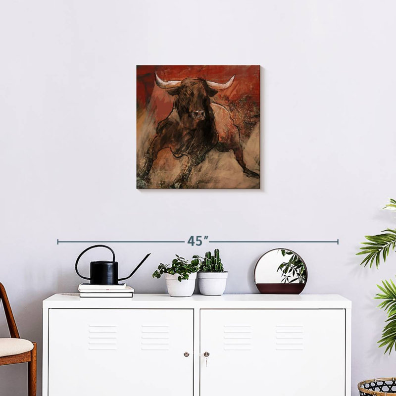 Crowle Bull Abstract, 20" H x 20" W