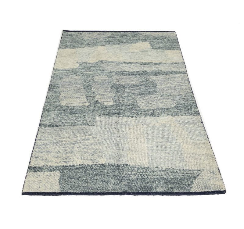 Cream Abstract 4x6 Modern Rug