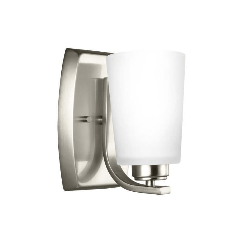 Franport One Light Wall / Bath Sconce from Generation Lighting , Brushed Nickel, No