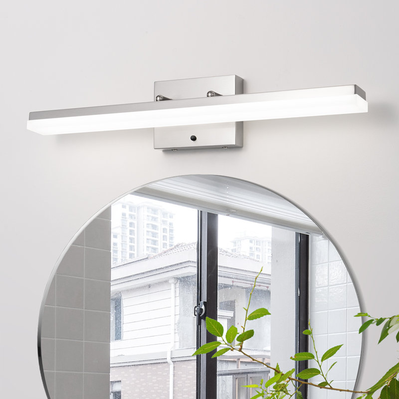 Aaina 24in Eye-Caring LED Bath Bar 3000K/4000K/5000K Adjustable 24w Dimmable, Brushed Nickel