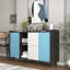 Buffet moderne avec buffet, porte, 2 tiroirs et 2 rangements ouverts-875869363