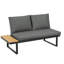 6-Seat Outdoor Corner Sofa Set With 2 Tables - Adjustable Recliner, Galvanized Steel Frame, Modular-149832374