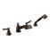 Rothbury Double Handle Deck Mounted Roman Tub Faucet Trim with Handshower