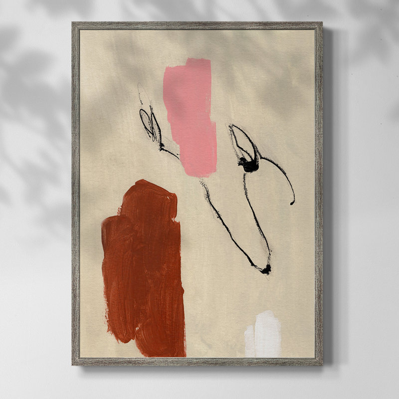 «Terra Rosa Abstract I», reproduction encadrée - bois massif, H 11 po x l 9 po