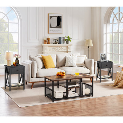 Sheppey 3 Piece Coffee Table Set by 17 Stories