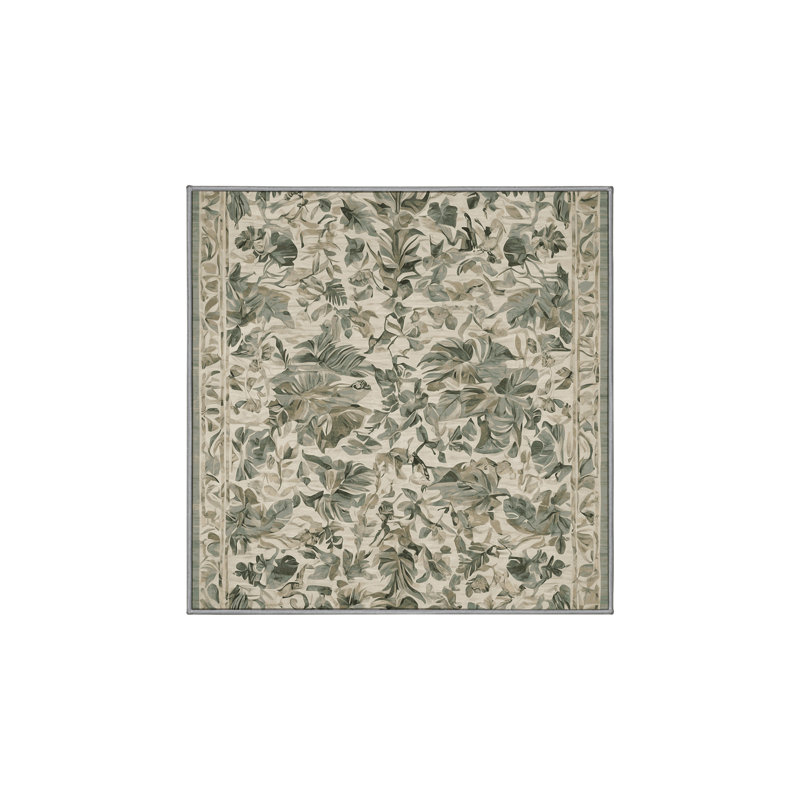 Tapis brun soyeux et moelleux, Carré 3 pi