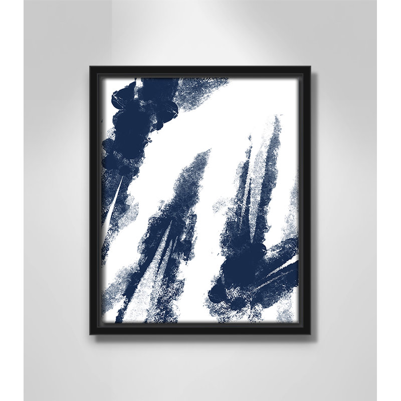 Ferne Navy Striking Seam 2 - reproduction d'art, Toile avec cadre noir, H 11,5 po x l 9,5 po x P 2 po