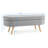 Ottoman Oval Storage Bench,Rubber Wood Legs, (43.5"x16"x16")-1071744711