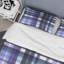 Ensemble de housse de couette en microfibre mauve / blanc 3 pièces-1070252594
