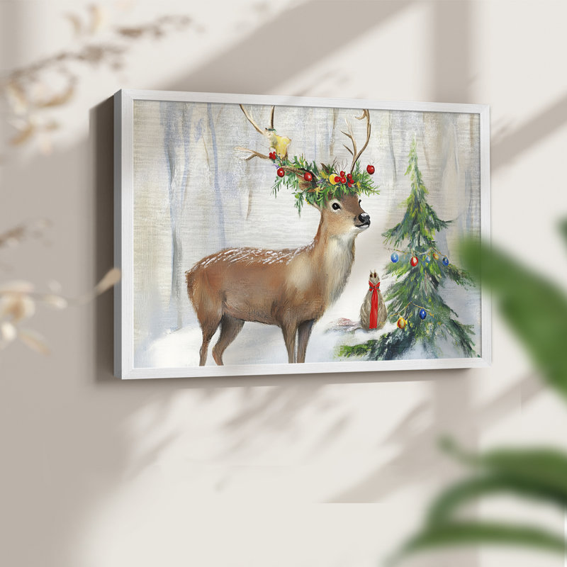 Chirstmas Art-CLV III - Reproduction encadrée - Restickable, H 8 po x l 10 po, Blanc