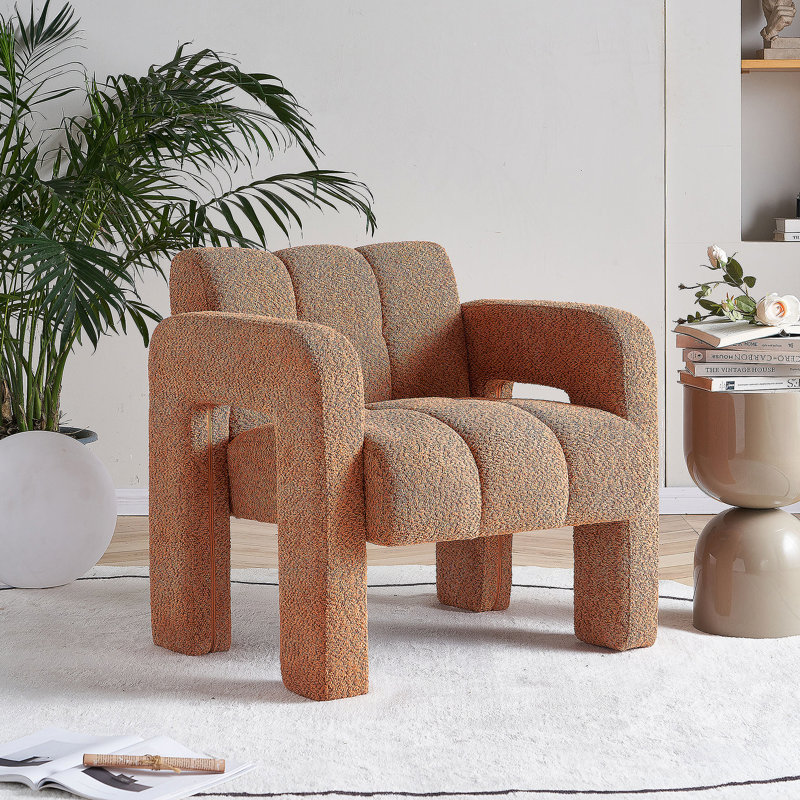 Charmant fauteuil d'appoint rembourré Boucle avec sièges confortables, conception unique et entretien facile pour votre espace de vie