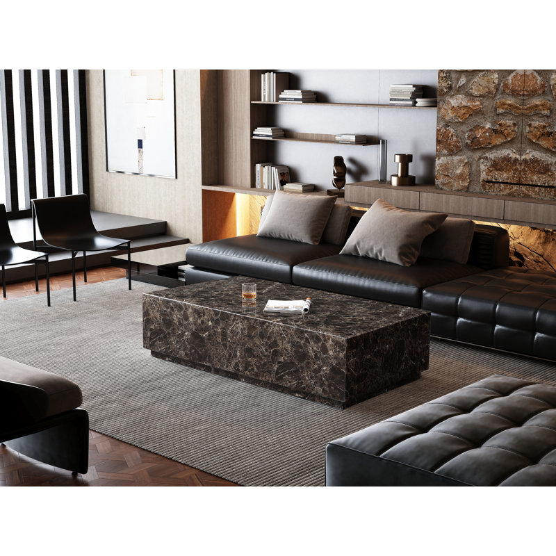 Marble Coffee Table, Brown