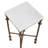  Penelope White Marble Accent Table