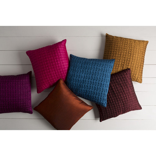 Rutledge Pillow Cover, 20" H x 20" W x 1" D, Orange