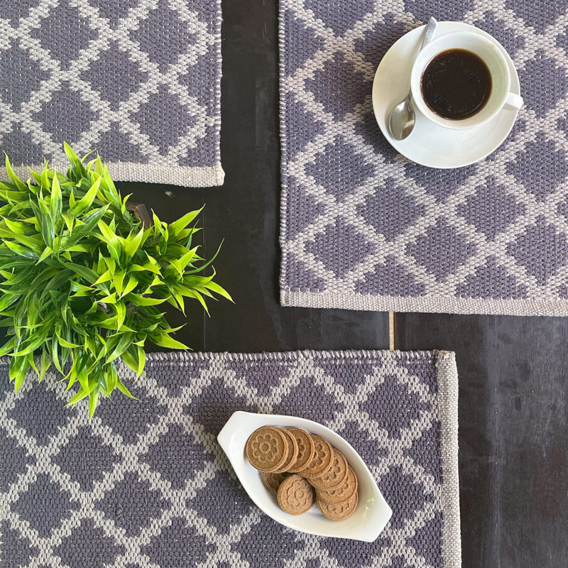 Cotton Geometric Rectangle Placemat