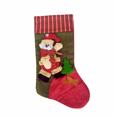 The Holiday Aisle® 14X9 "Sac de Noël sac de Noël cadeau de Noël suspendu 681085A30D524CBDA032D4D459B40885
