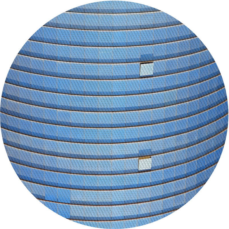 Tapis de zone bleue à motifs, Rond 3 pi