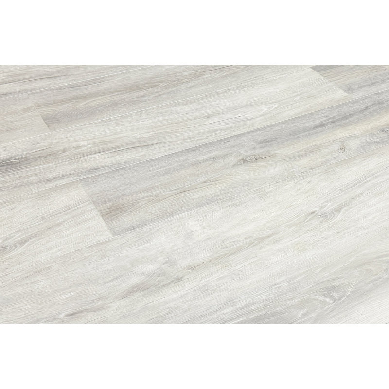 7" x 60" x 6mm Oak Click Lock SPC Luxury Vinyl Plank, Lucid Silver