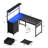 Reversible L-shaped Desk With Recessed Power Outlets,computer Desk With 4-tier Fabric Drawers, Gaming Desk With Removable Cpu Stand And Led Lights,home Office Desk With Spacious Storage Shelf And Versatile Hooks-133946127