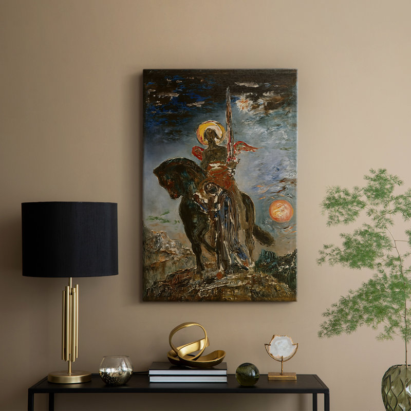 La parca et l'ange de la mort - galerie tendue sur toile par Gustave Moreau, 12 x 18