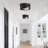 2-lamp matte black adjustable iron ceiling light