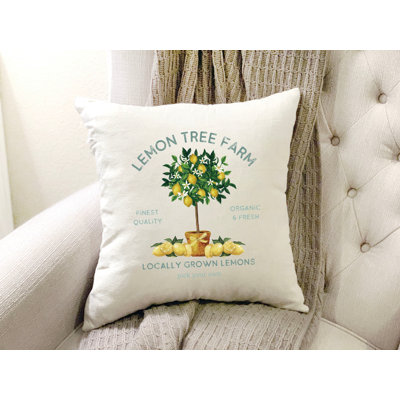  Lemon Tree- Summer Cotton Pillow Cover