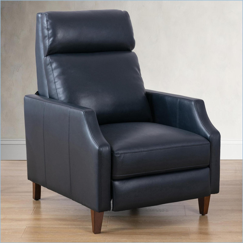 Fauteuils inclinables Mid-Century | Bleu foncé | Cuir PU, Grey
