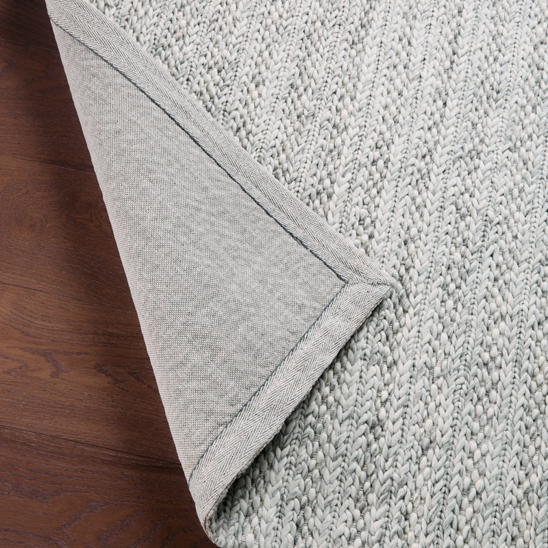 Grams Wool Area Rug in Chateau Gray/Almond Milk, Rectangle 10' x 14'