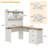 Farmhouse 68" H L Shaped Desk With Hutch-598959655
