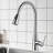 Chrome Single-Handle Pull Down  Sprayer Kitchen Faucet With CUPC Certification In Stainless Steel