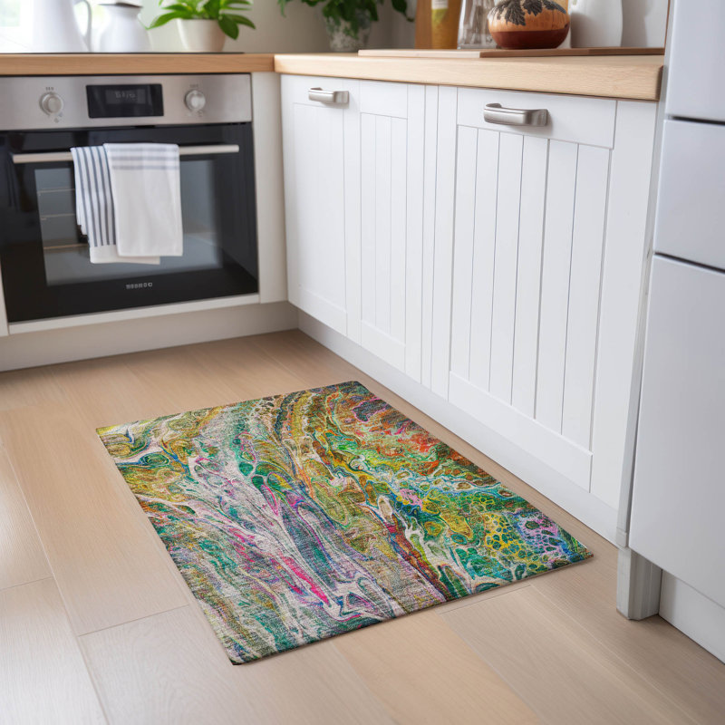 Altair Abstract Indoor / Outdoor Rug, Rectangle 1'8" x 2'6"
