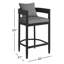 Tabouret de bar d'extérieur Elza en aluminium et coussins gris-66603314