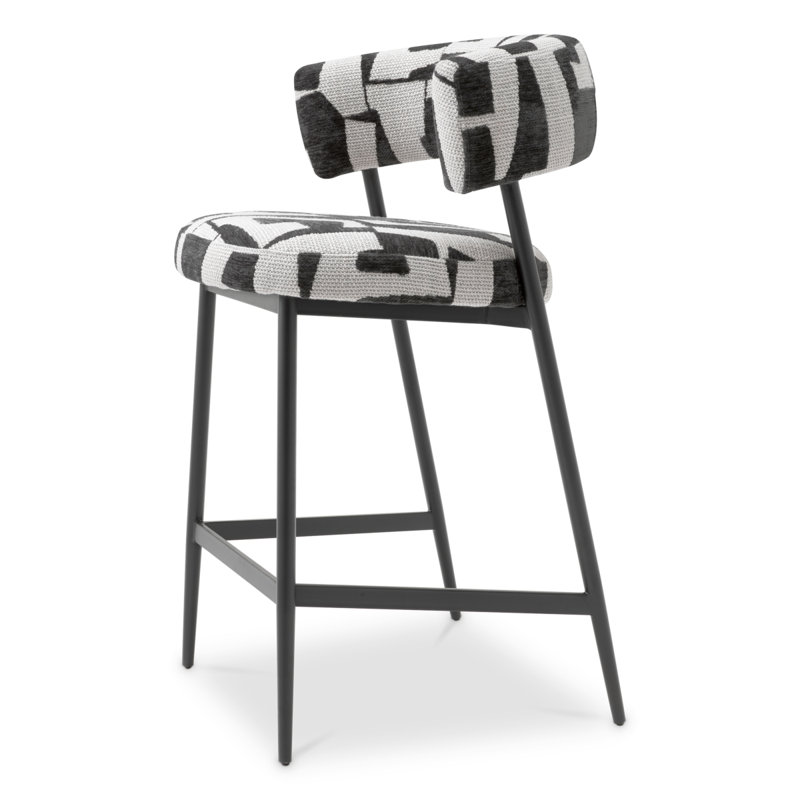 Bar Stool Folsom Brooklyn Black, Counter Stool (27.56” Seat Height)