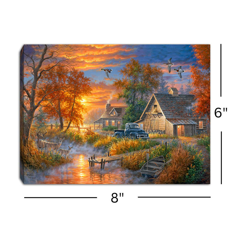 Grandpa's Farm 8 x 6 Mini Lighted Easel Back Canvas