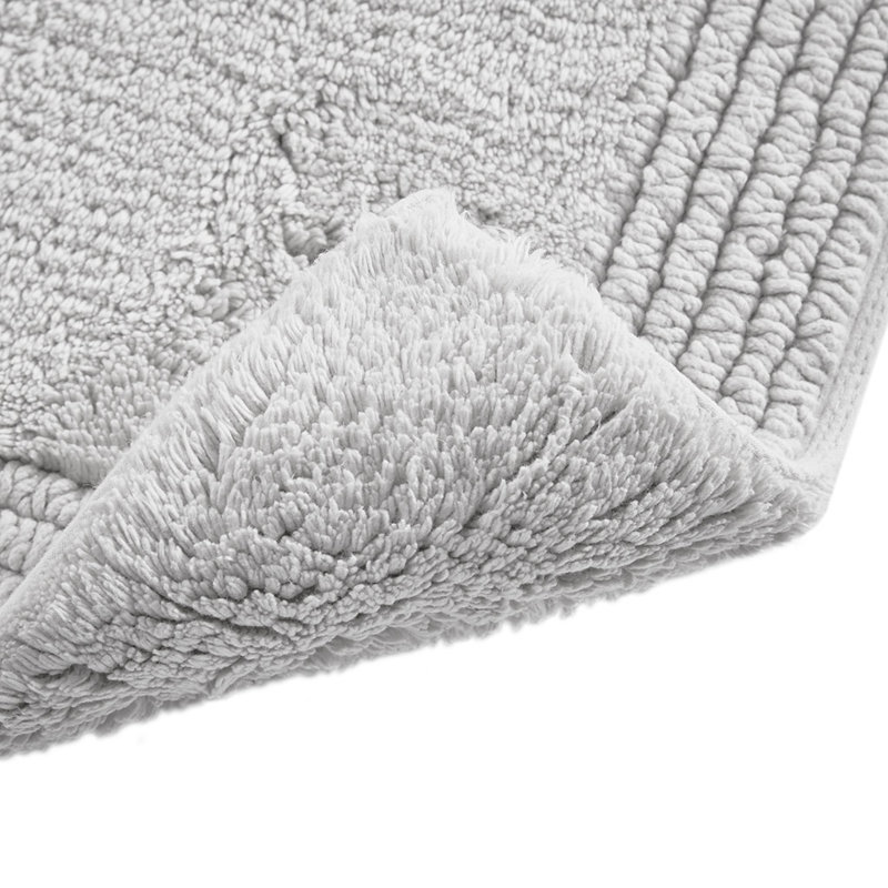 Tapis 100% coton touffeté 3000 g / m² réversible 21 x 34 po, Gris