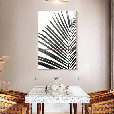 Feuille de palmier Harnek en noir et blanc