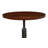 Bungaroo Walnut Round Solid Wood Top Metal Base Dining Table