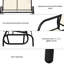 2 Outdoor Glider Chair , Patio Double Swing Rocking Bench. Beige Sling Fabric Comfort. Water-, Quick-drying, -. Heavy-duty Powder Coated Steel Frame, 440 Lbs Support. Smooth Rocker. Versatile For