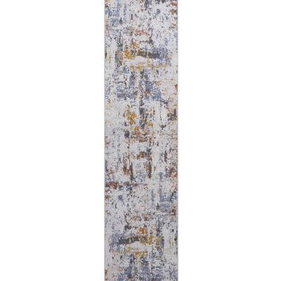 2X8 /Navy Area Rug - Non-Shedding, Stain , Ideal For Nursery, Dorm Room, Eat-In Kitchen Abstract Bedroom, Dining Room Decoration